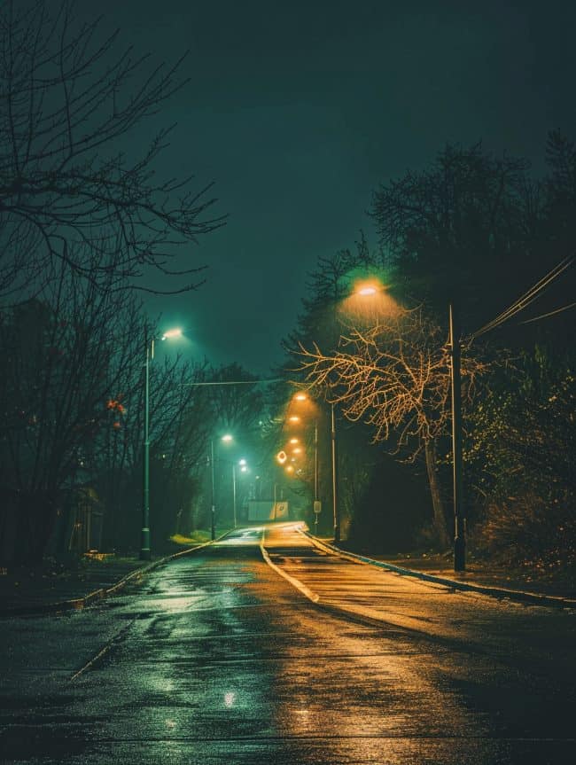 image of dark street