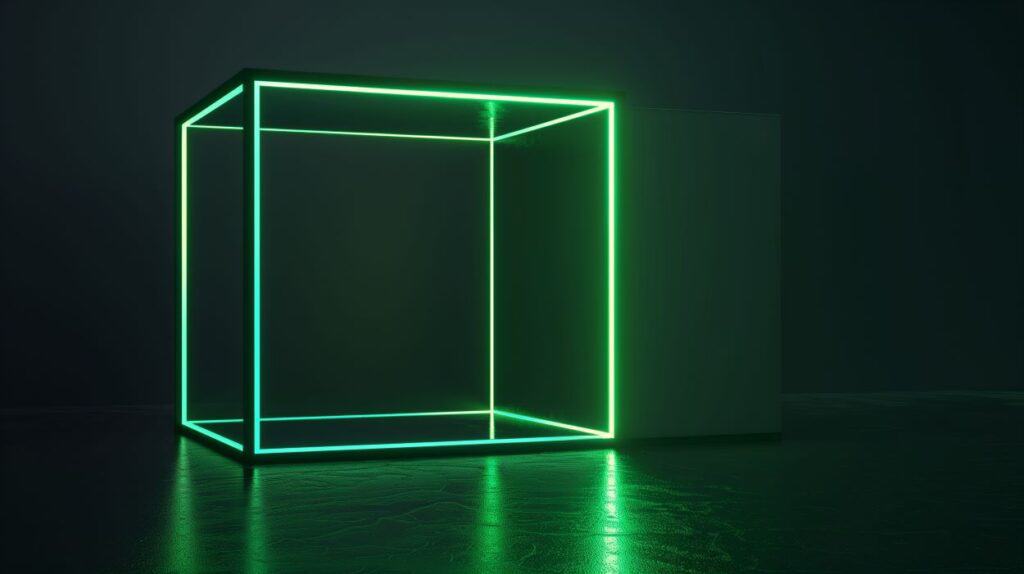 image of green cube