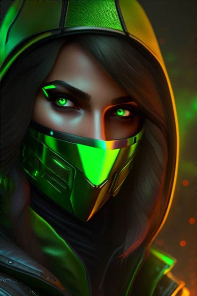 image of female masked vigilante