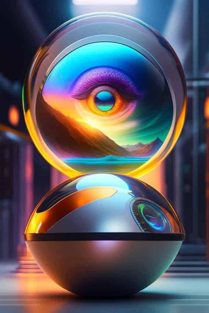 image of eye in sphere